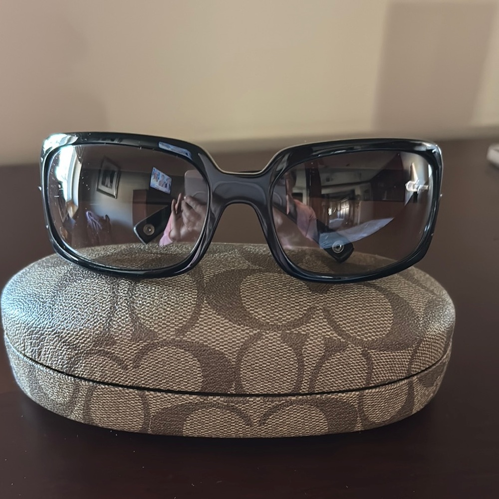 Chic Black Sunglasses with Designer Case